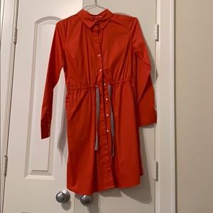 Very gently worn red button up dress.